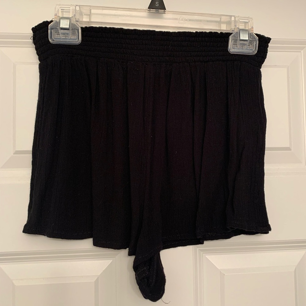 Out From Under Black Flowy Shorts